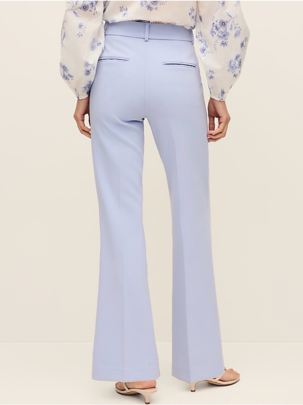 NWT Ann Taylor The Jayne Trouser in Blue Hydrangea Size 8 Curvy - Picture 2 of 12